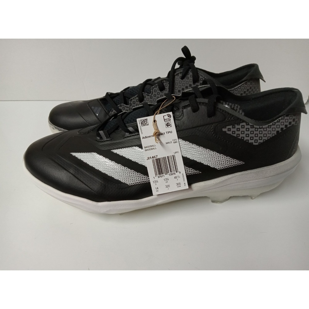 Adidas Adizero Impact TPU Baseball‎ Cleats Men 14 WP SP JI1467 Black Silver